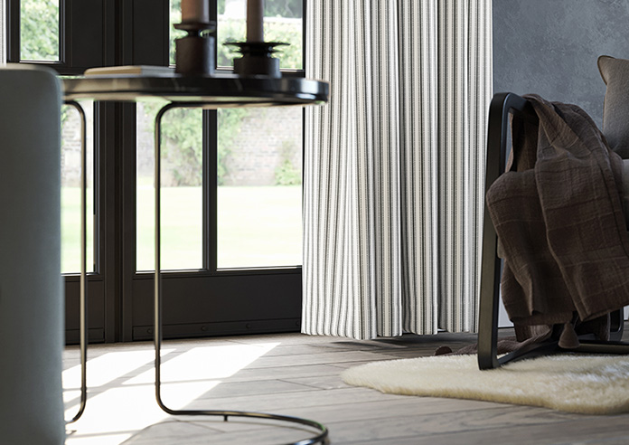 Lace Stripes, Jet - Made to Measure Curtains - Image 5
